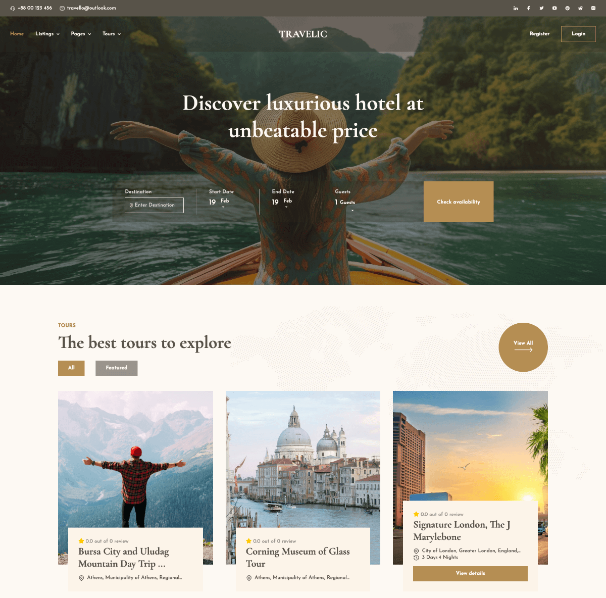 Travelic - Travel Booking Demo